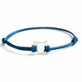 Sterling Silver Cat Teal Bracelet Adjustable Waterproof Cat Lover WB001599 - Fanfarria Handmade Jewelry