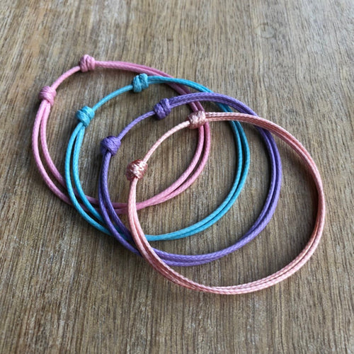 Biscayne Stackable Anklets Pack of 4 Unisex - Fanfarria Handmade Jewelry