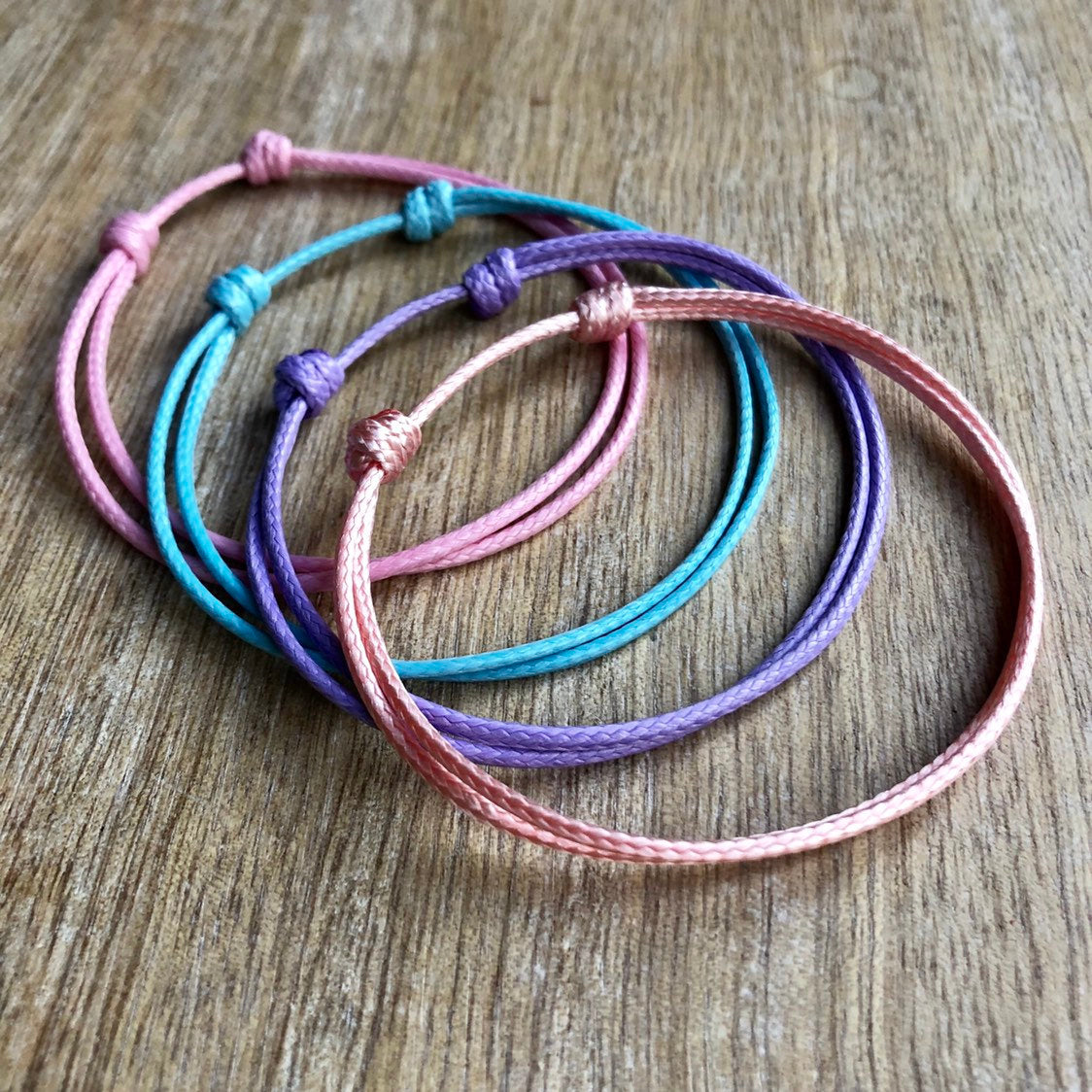 Biscayne Stackable Anklets Pack of 4 Unisex - Fanfarria Handmade Jewelry