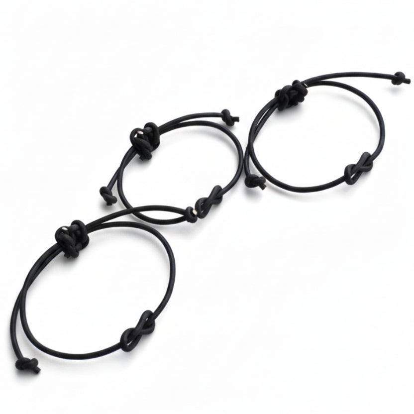 Family Bracelets Dark Brown Leather Matching Bracelets - Fanfarria Handmade Jewelry