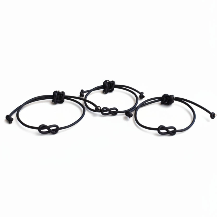 Family Bracelets Dark Brown Leather Matching Bracelets - Fanfarria Handmade Jewelry