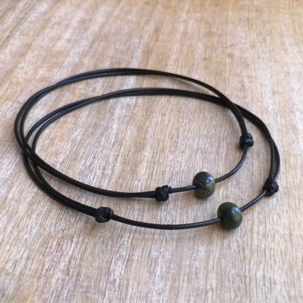 Green Jade Couples Necklaces - Fanfarria Handmade Jewelry