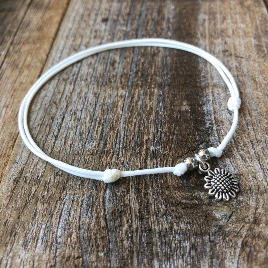Sunflower Bracelet Anklet - Fanfarria Handmade Jewelry