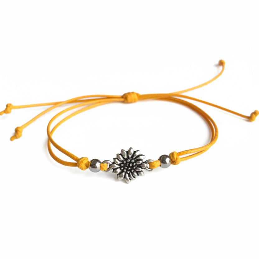 Sunflower Bracelet Anklet - Fanfarria Handmade Jewelry