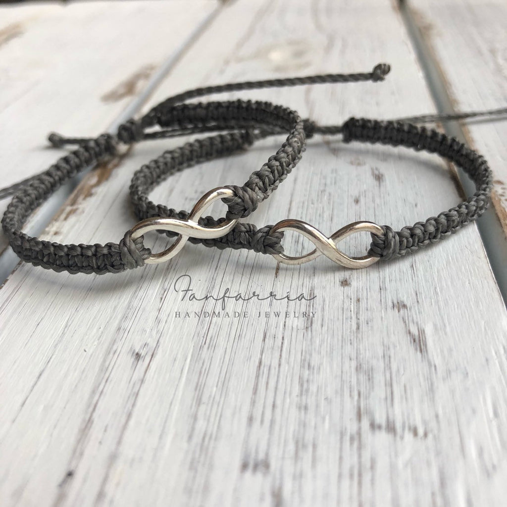 Infinity Sterling Silver Bracelets - Fanfarria Handmade Jewelry