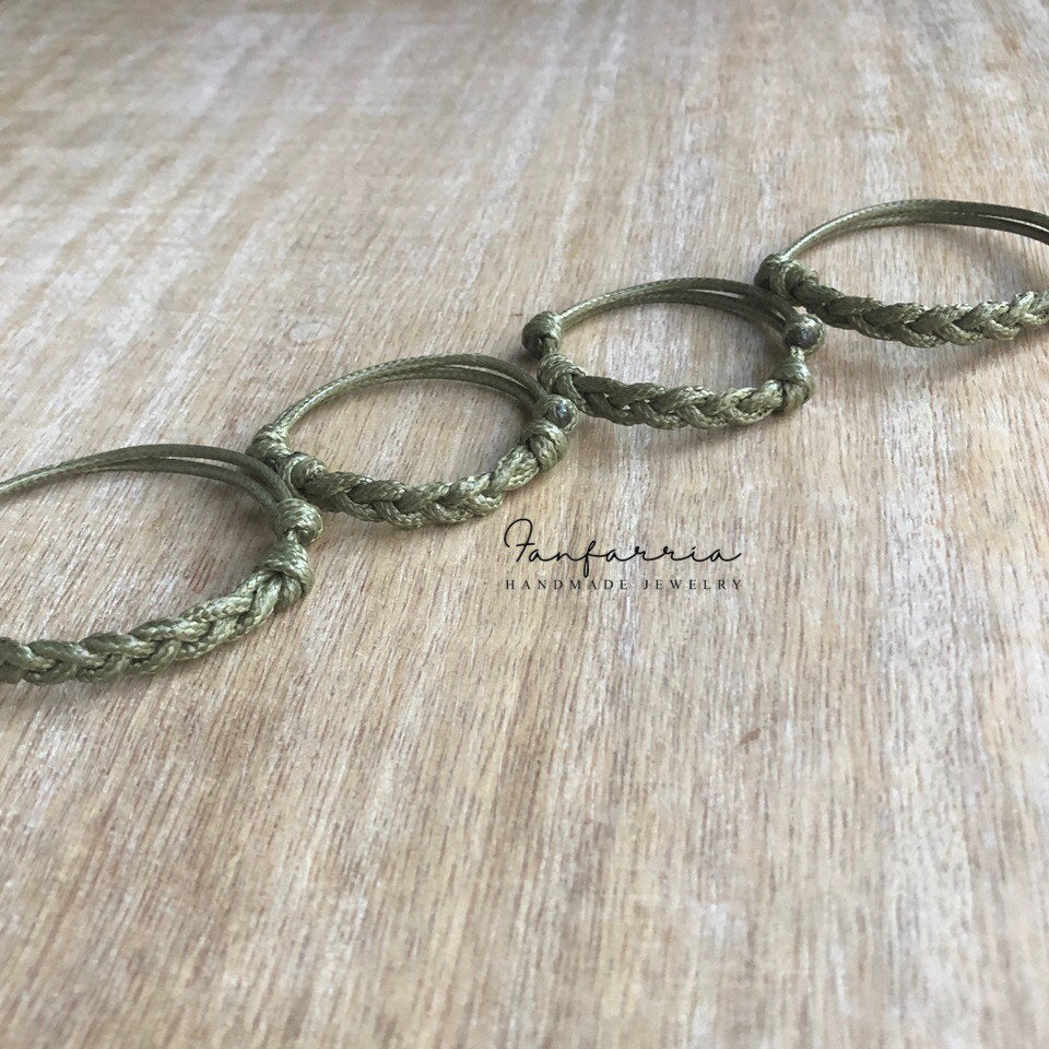 Islamorada Olive Braid Family Bracelets - Fanfarria Handmade Jewelry