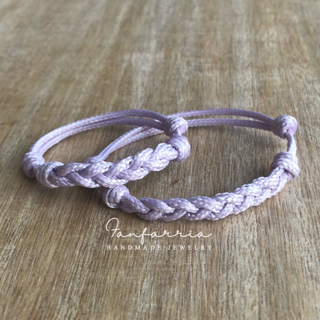 Islamorada Light Purple Braid Family Bracelets - Fanfarria Handmade Jewelry
