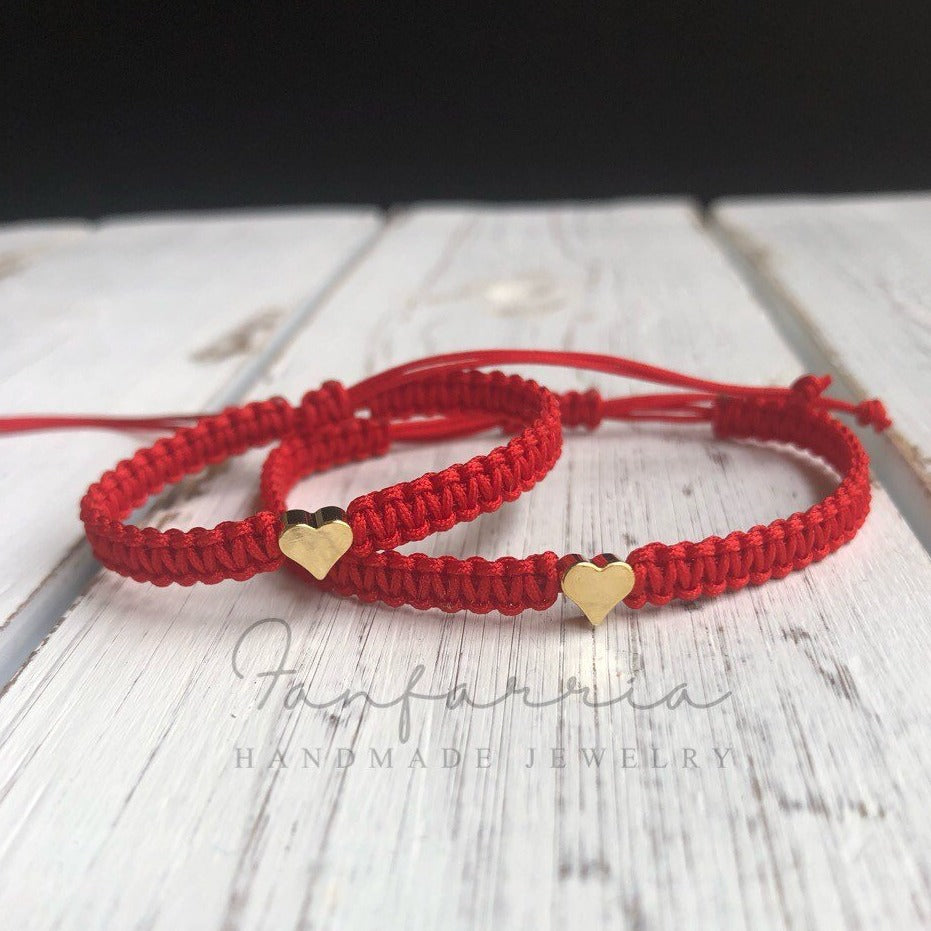 Mommy and me bracelets, Red Heart bracelets, Waterproof Matching Bracelets - Fanfarria Handmade Jewelry