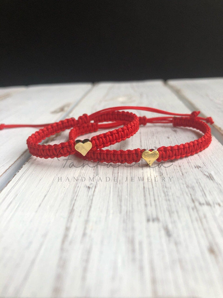 Mommy and me bracelets, Red Heart bracelets, Waterproof Matching Bracelets - Fanfarria Handmade Jewelry