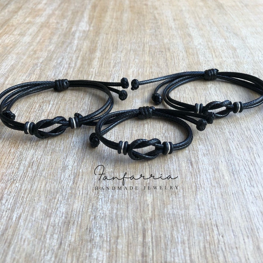 Sanibel Black Waterproof Family Bracelets - Fanfarria Handmade Jewelry