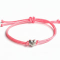 Sterling Silver Heart Neon Pink Bracelet Anklet