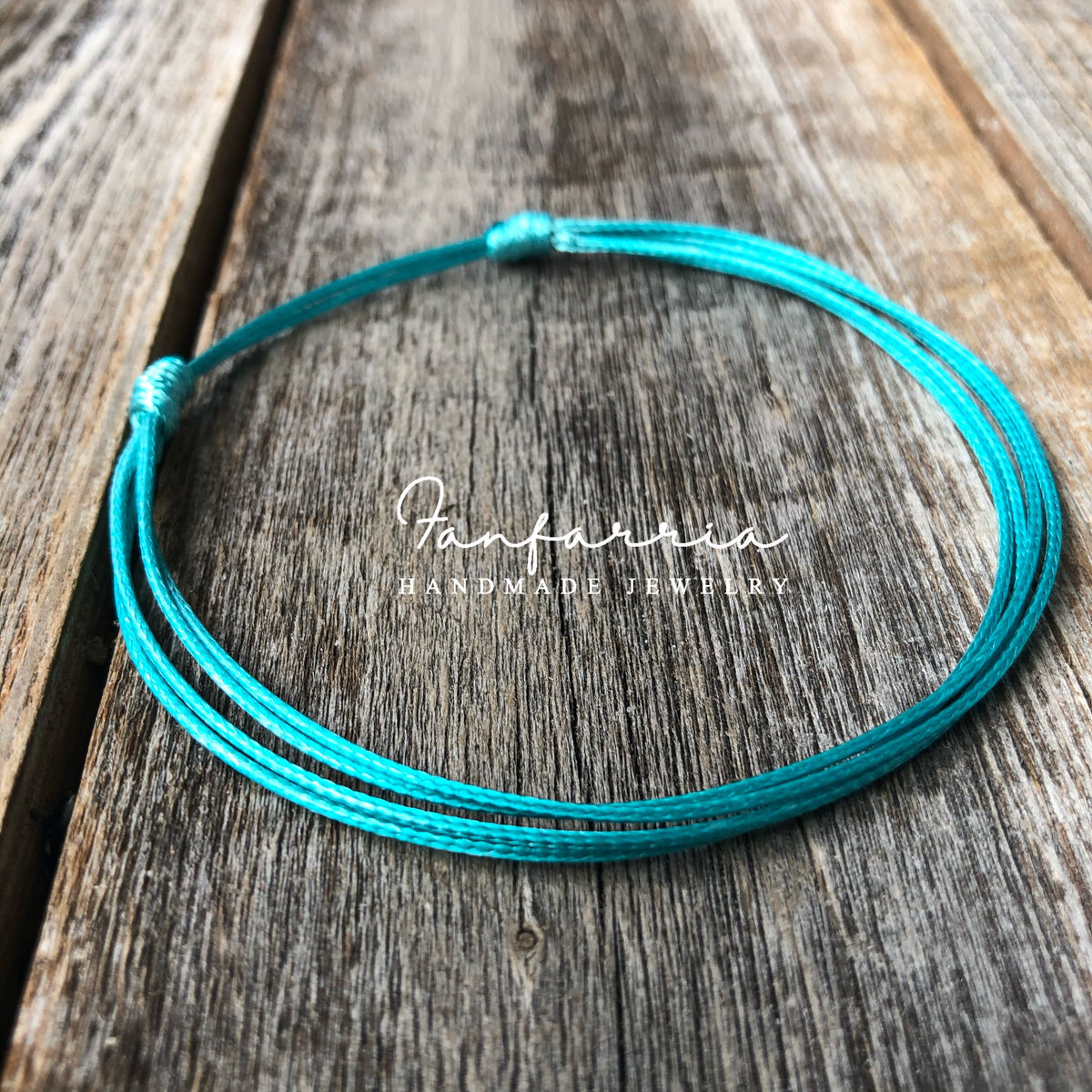 Pinellas, Anklet, Waxed Cord Bracelet, Beach Anklet, Adjustable, Waterproof, Multistrand, More colors WA001939
