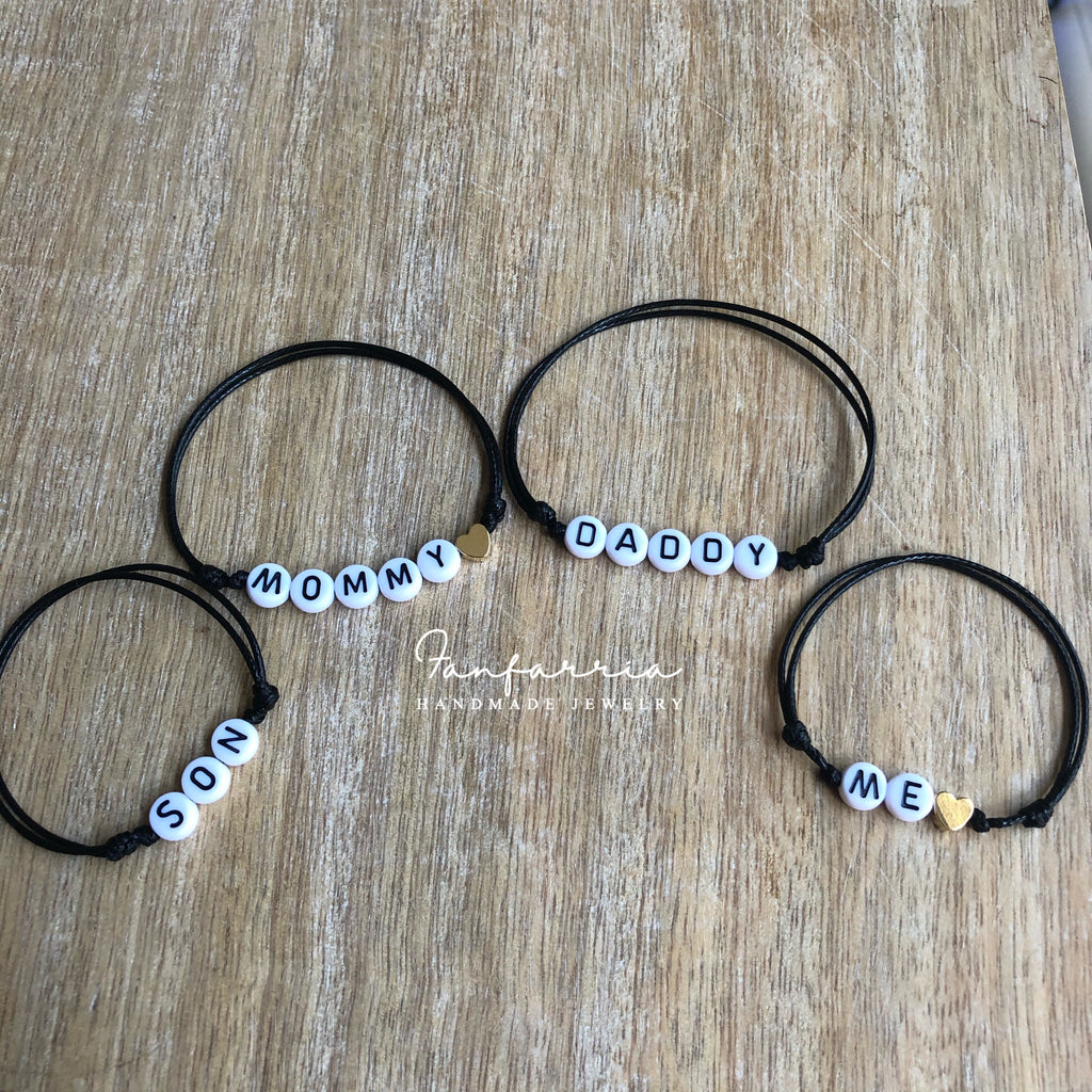 Custom Name Family Bracelets