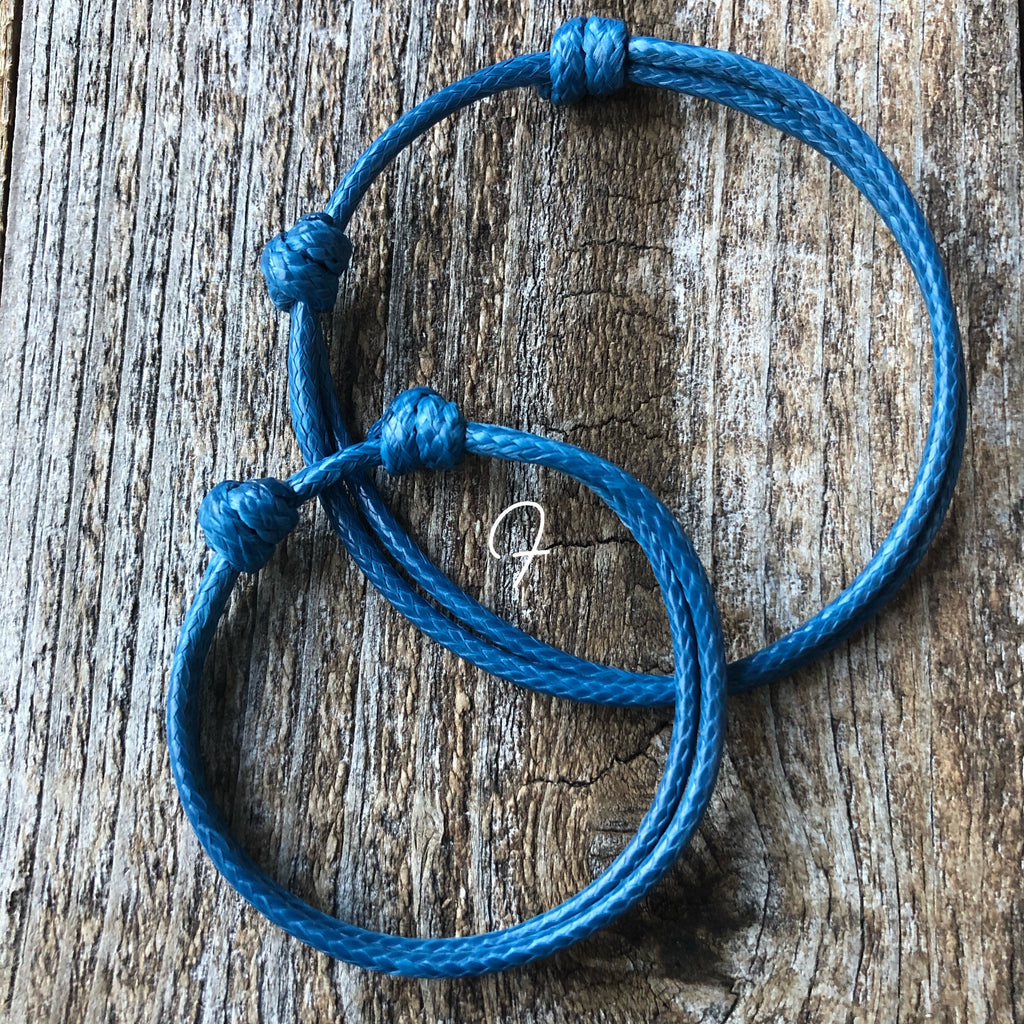 Collins Minimalist Sea Blue Couple Bracelets, Waterproof