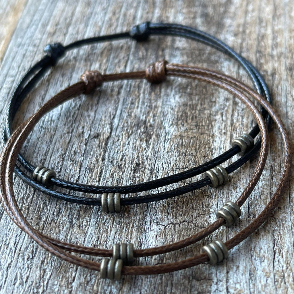 Turner, Black and Brown Couple Bracelets, Waterproof His and Hers,  Matching Set