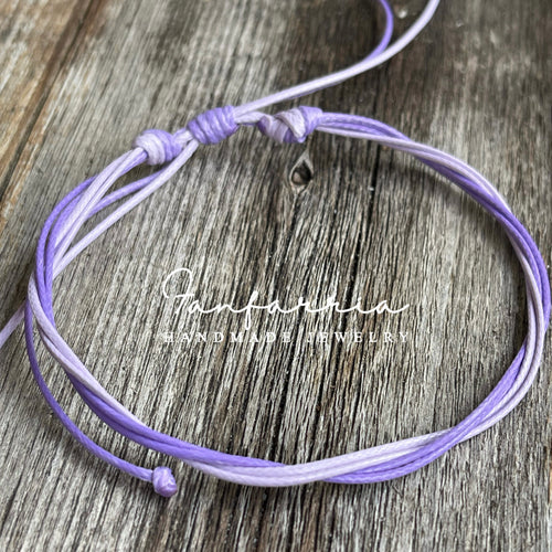 Boardwalk Purple Anklet, Waterproof, Adjustable