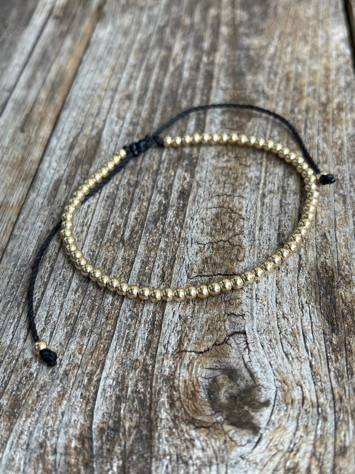 14K Gold Filled Beaded Bracelet or Anklet Waterproof