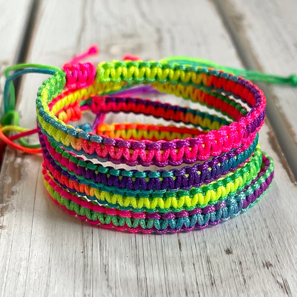 Colorful Macrame Family Bracelets Matching Bracelets