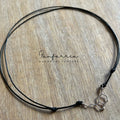 Serotonin happiness molecule charm black adjustable waterproof choker necklace