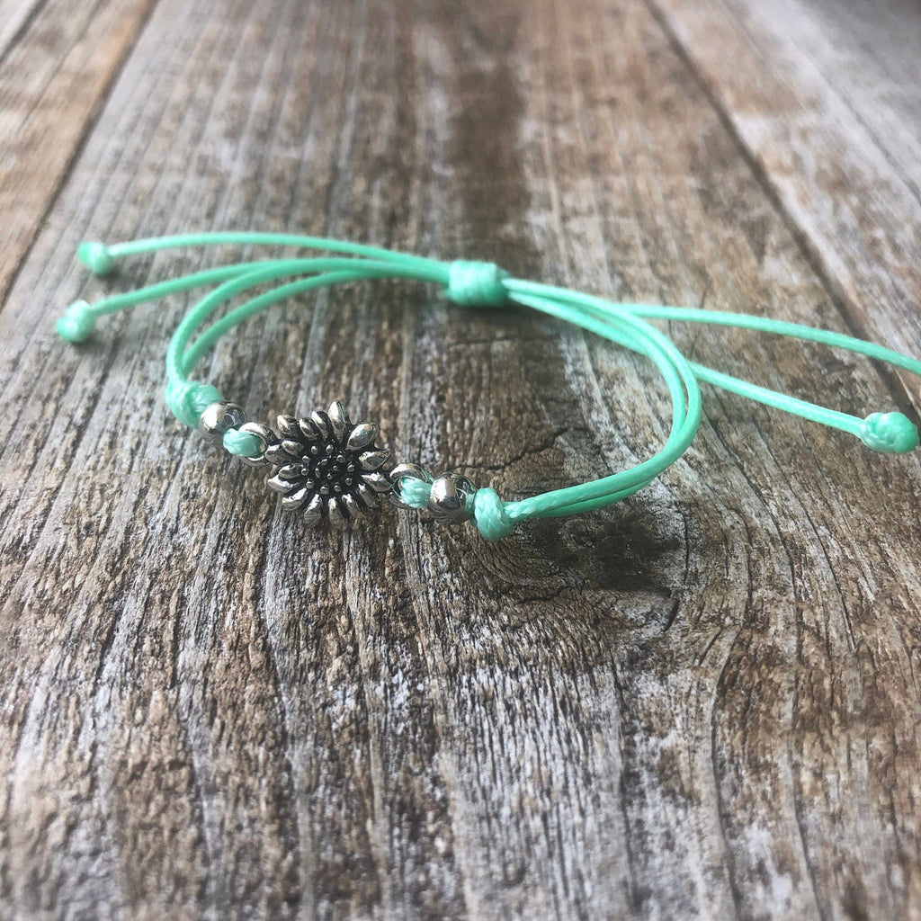 Sunflower Mint Bracelet Anklet Waterproof