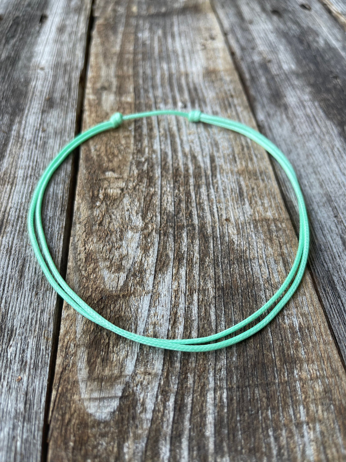 Minimalist waterproof choker necklace 1.5mm waxed cord adjustable beach unisex