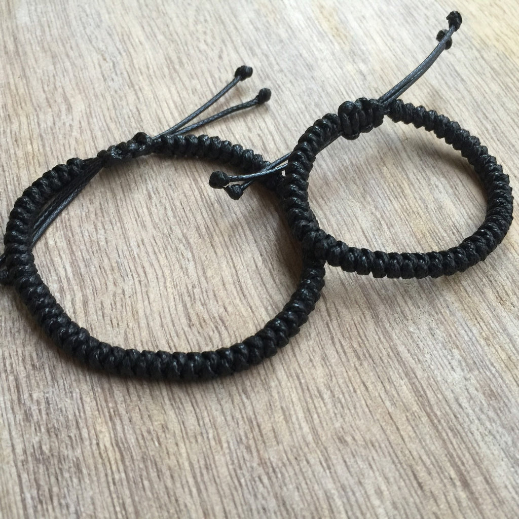 Daddy and Me Black bracelets, Dad and Son Black bracelets, Kids bracelets, Father and Son Black bracelets