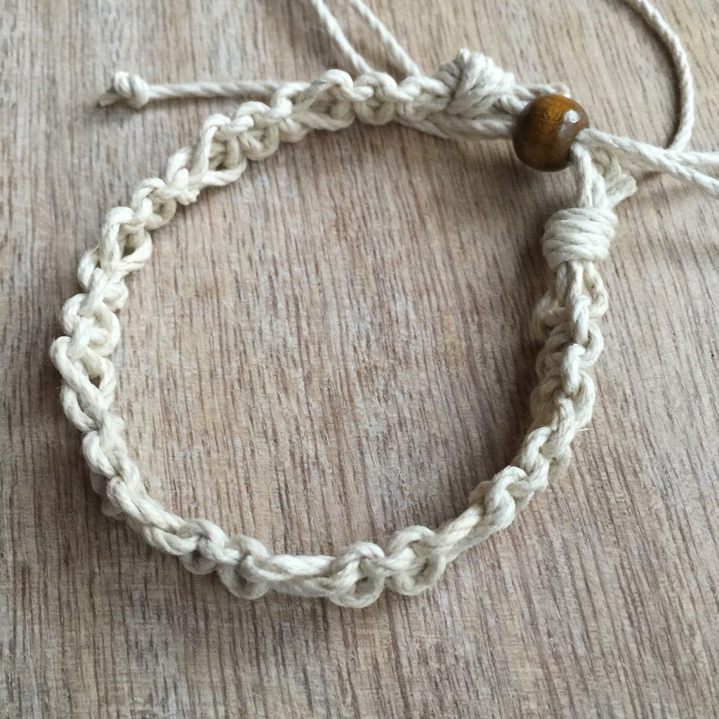 SoBe Thick Hemp Bracelet Anklet - Fanfarria Handmade Jewelry