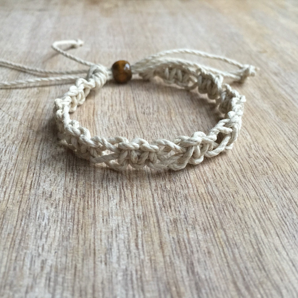 SoBe Thick Hemp Bracelet Anklet - Fanfarria Handmade Jewelry