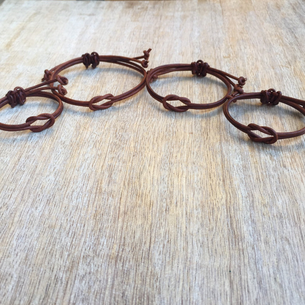 North Venice Celtic Knot Leather Family Bracelets - Fanfarria Handmade Jewelry
