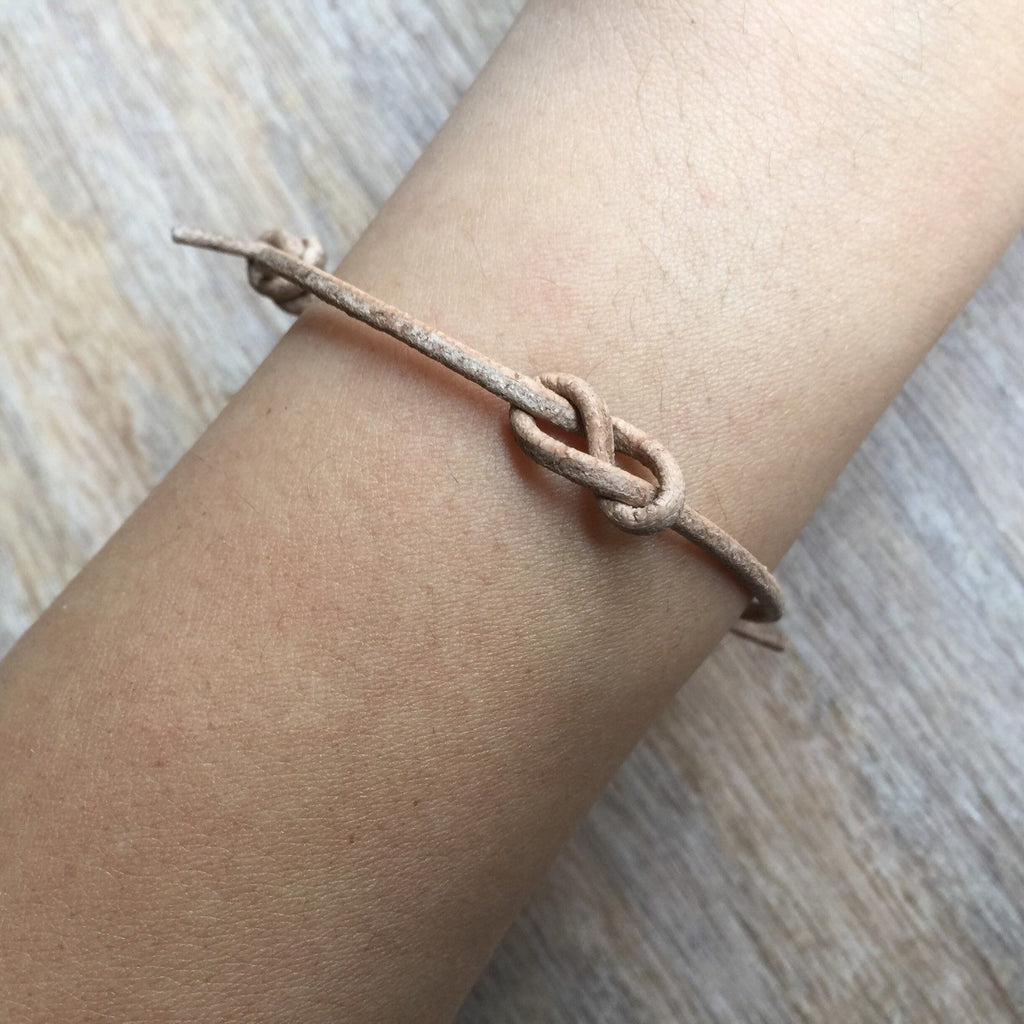 Natural Simple Bracelet, Couples Bracelets, Leather His and hers Bracelets, Minimalist, Set of 2  LC001142 - Fanfarria Handmade Jewelry